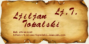 Ljiljan Topalski vizit kartica